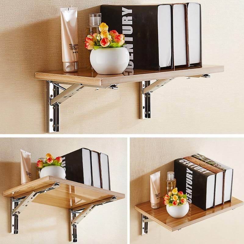 2PCS Triangle Folding Wall Mounted Shelf - Image 0