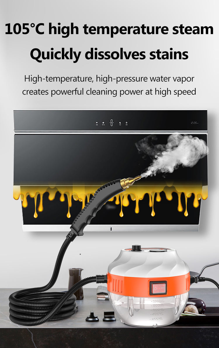 High-Pressure Steam Cleaner 2800W | Chemical-Free Deep Cleaning | For Kitchen, Bathroom, Tiles & Car Interiors