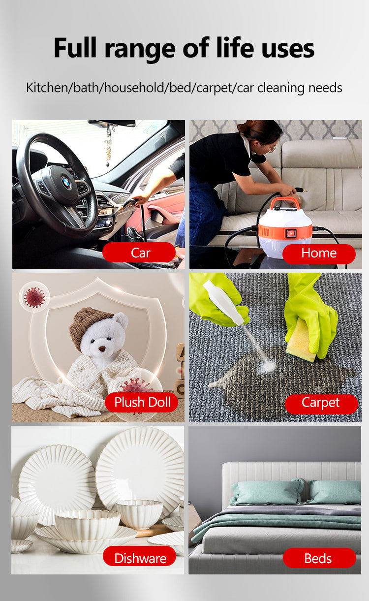 High-Pressure Steam Cleaner 2800W | Chemical-Free Deep Cleaning | For Kitchen, Bathroom, Tiles & Car Interiors