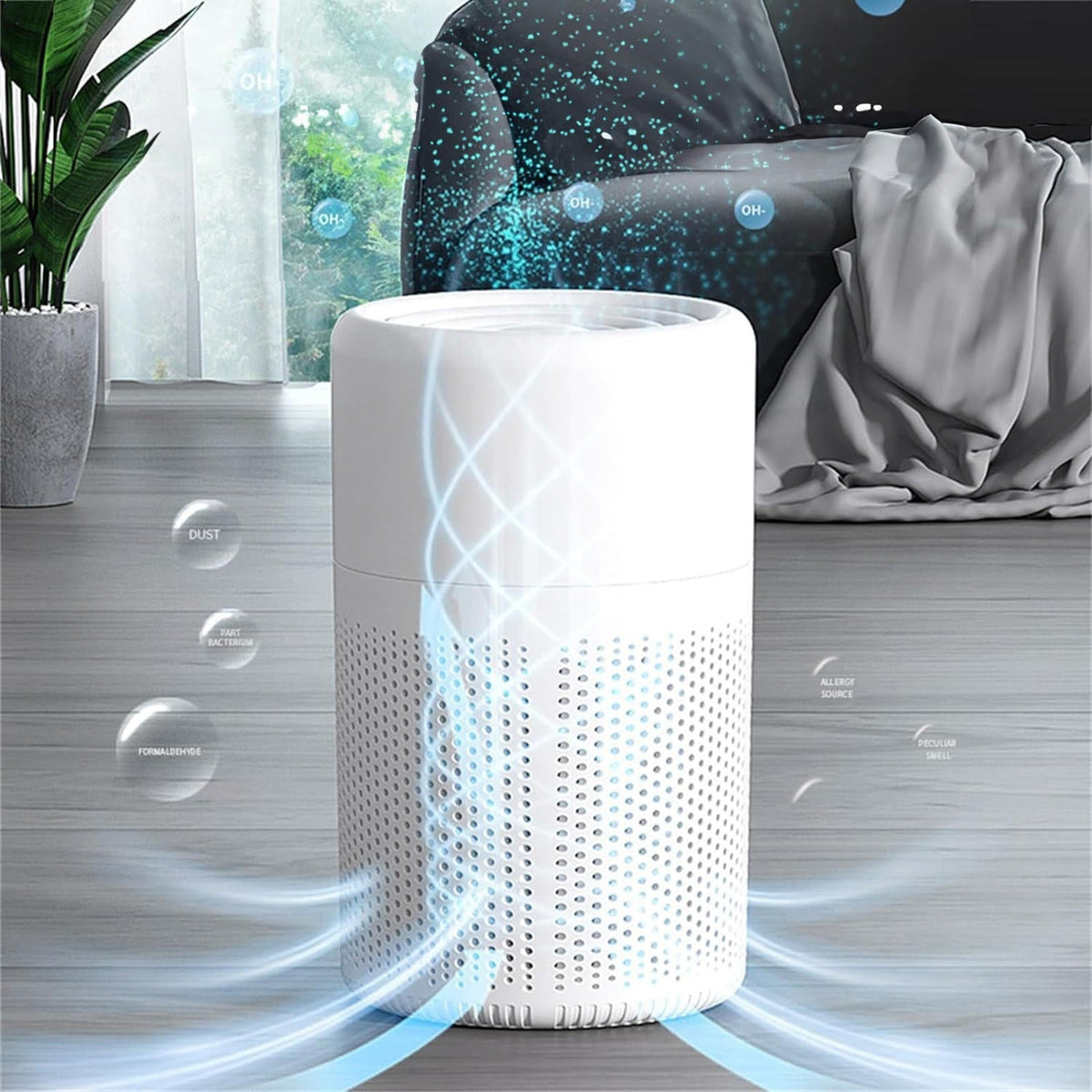 Indoor Air Purifier | 360 Degree Intake, Top Air Outlet