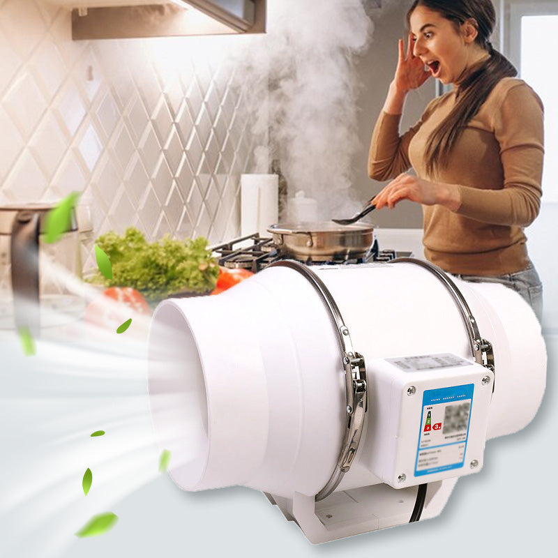 Inline Duct Fan DPT-75 DPT-100 | 220V EU / 110V US Waterproof | Whisper-Quiet Airflow for Bathroom, Kitchen, Attic