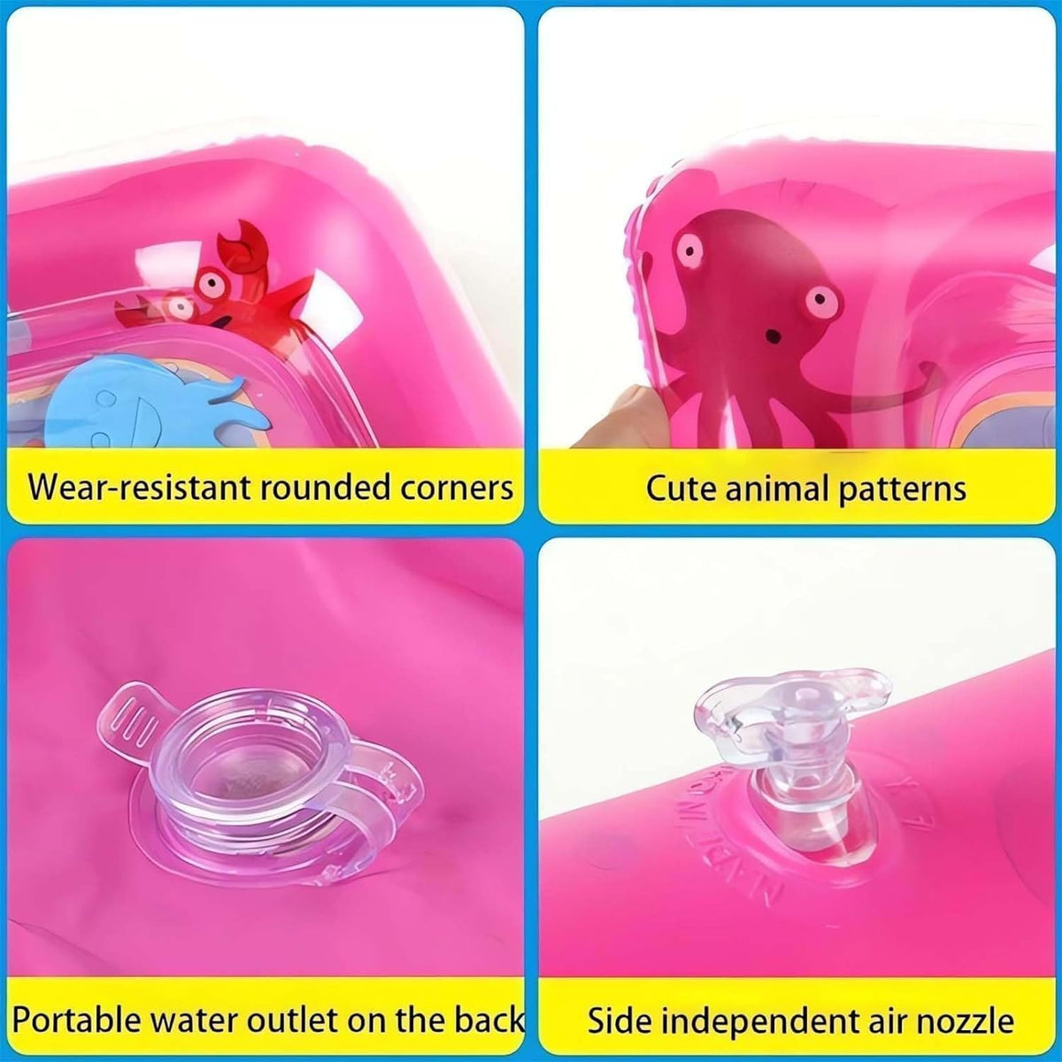 Interactive Cat Toy Inflatable PVC Cooling Mat with Floating Fish Chase