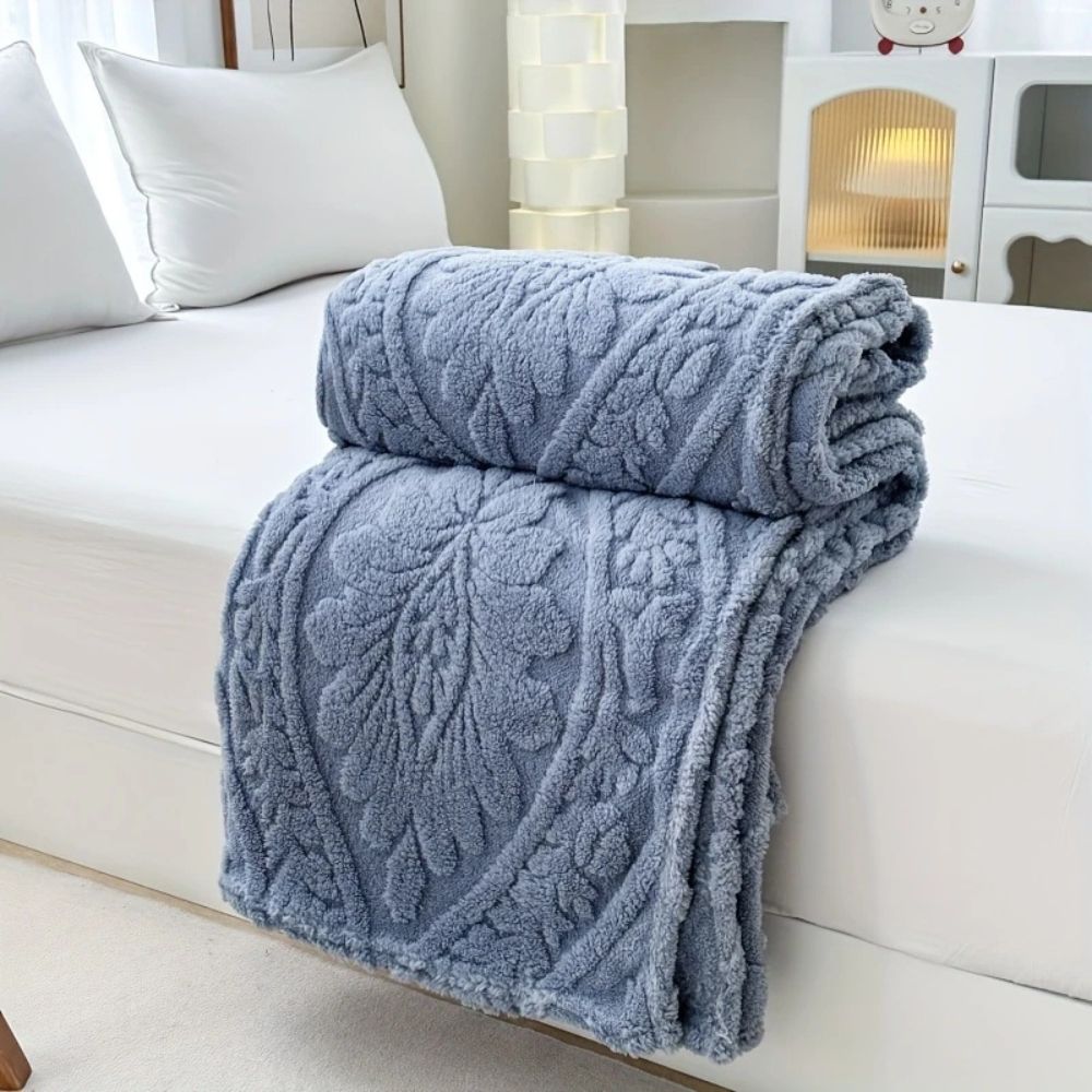 Jacquard Throw Blanket Microfiber Lightweight with Geometric Pattern