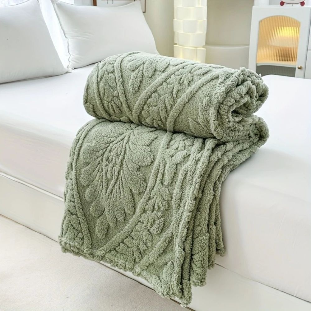 Jacquard Throw Blanket Microfiber Lightweight with Geometric Pattern