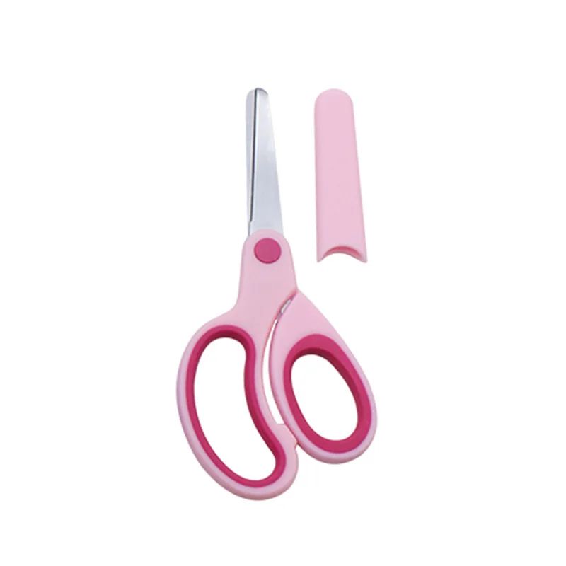 Kids Safety Scissors with Protective Cover | Rounded Tips for Left- and Right-Handed Use | Ergonomic Grip for Safe Cutting