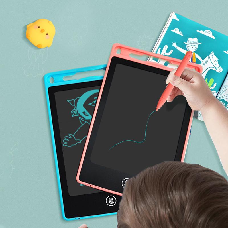LCD Writing Tablet with ABS Frame | Magnetic Fridge Mount with Erase Button | Mess-Free Drawing & Writing for Kids