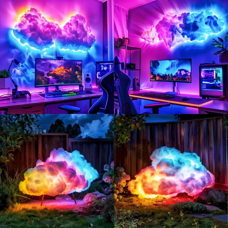 LED Cloud Lamp Music-Reactive RGB USB-Powered Remote Controlled with App Control