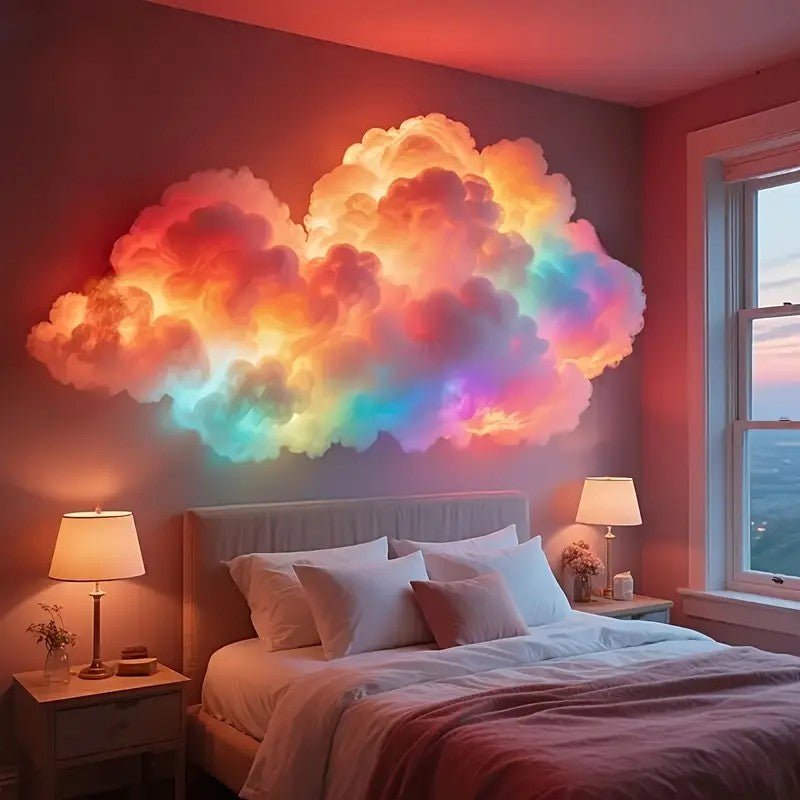 LED Cloud Lamp Music-Reactive RGB USB-Powered Remote Controlled with App Control