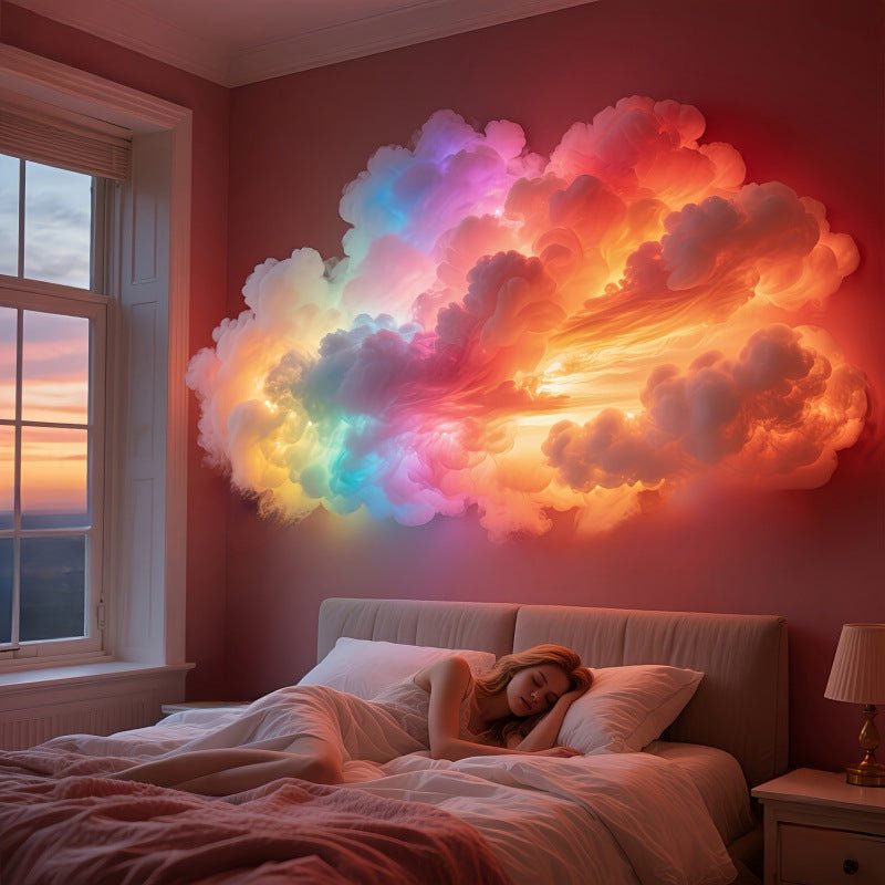 LED Cloud Lamp Music-Reactive RGB USB-Powered Remote Controlled with App Control