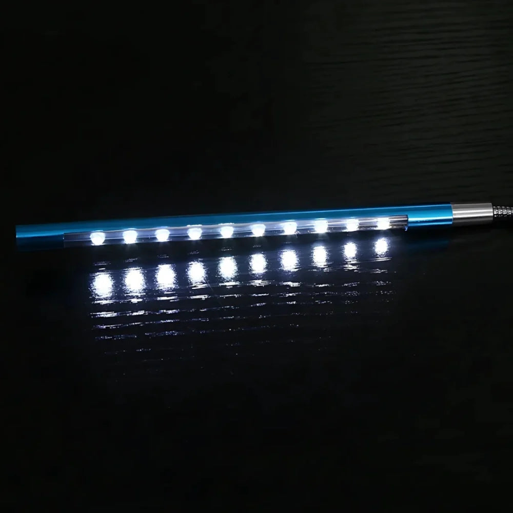 LED Desk Lamp USB Powered Portable Compact with Flexible Metal Cable