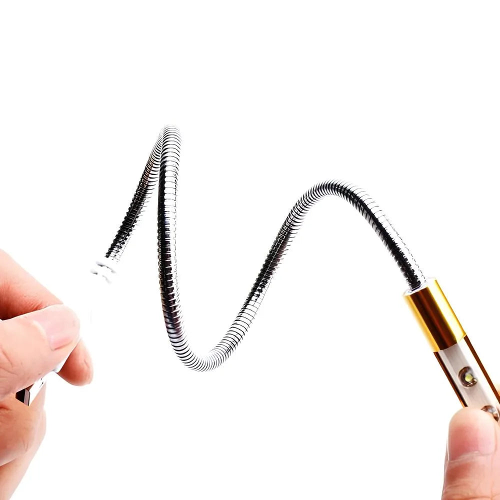 LED Desk Lamp USB Powered Portable Compact with Flexible Metal Cable