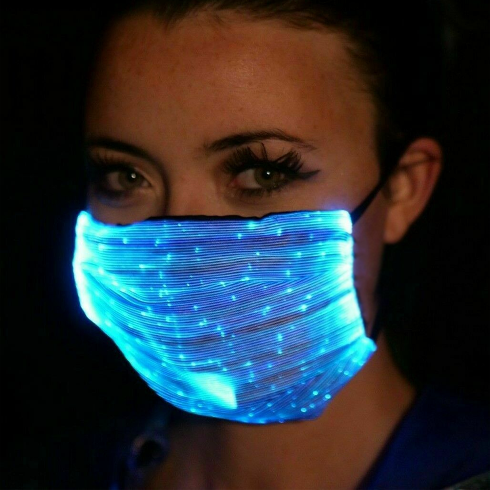 LED Face Mask Rechargeable Colour-Changing Light Modes with USB Charging