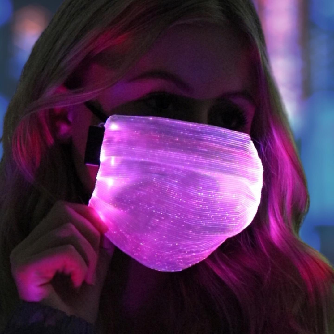 LED Face Mask Rechargeable Colour-Changing Light Modes with USB Charging