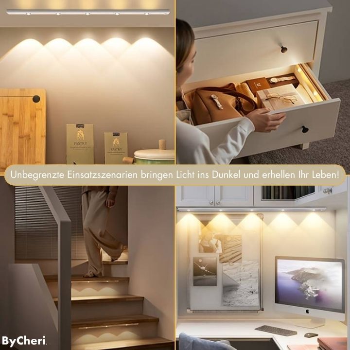 LED Motion Sensor Light | Magnetic Back, 3 Colour Temperatures, Adjustable Brightness | USB Rechargeable, Up to 60 Days