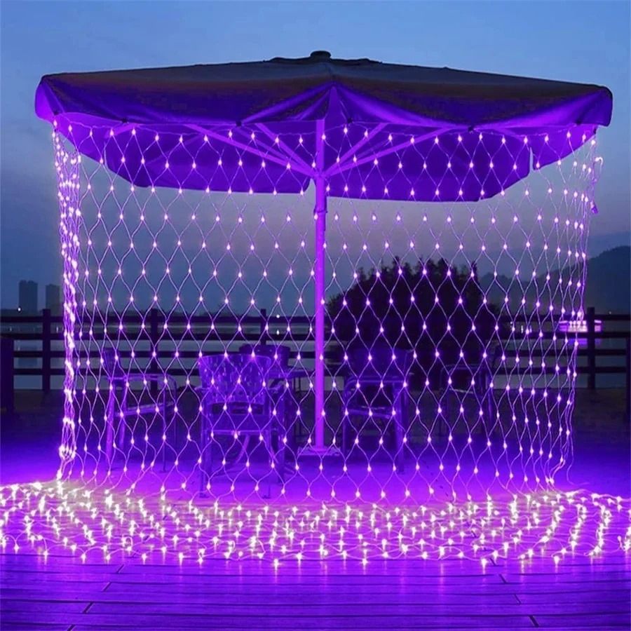 LED Net Mesh Fairy Light Curtain | 8 Lighting Modes, Up to 672 LEDs | For Parties, Weddings and Halloween Décor