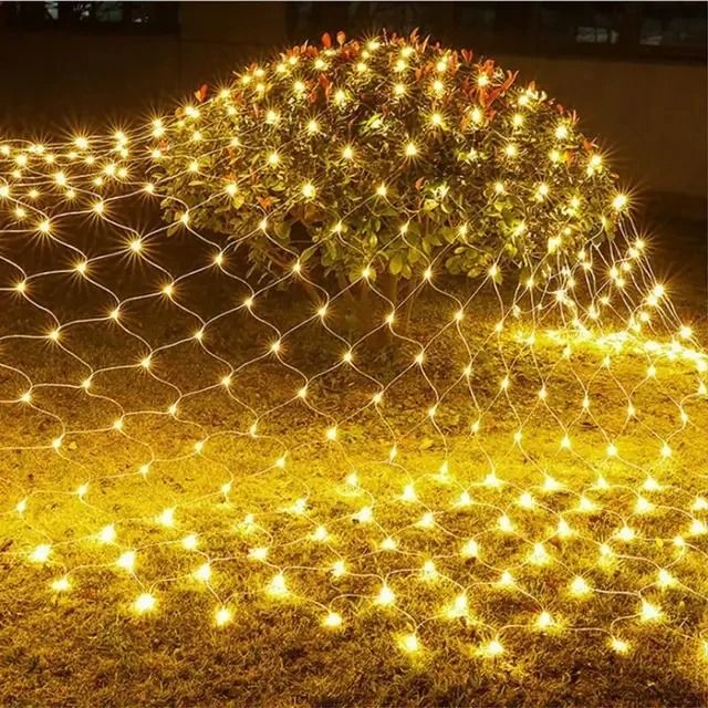 LED Net Mesh Fairy Light Curtain | 8 Lighting Modes, Up to 672 LEDs | For Parties, Weddings and Halloween Décor