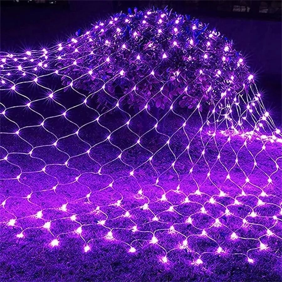 LED Net Mesh Fairy Light Curtain | 8 Lighting Modes, Up to 672 LEDs | For Parties, Weddings and Halloween Décor