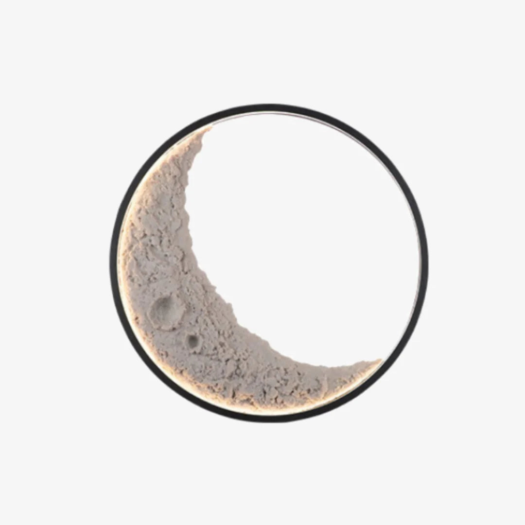 LED Wall Lamp 3D Crescent Moon Modern with Three-Color Changing Light