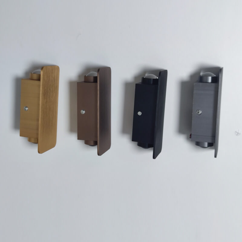LED Wall Sconce Rectangular Aluminium & Glass, Small 15cm or Large 20cm | Nordic Minimalist | Hardwired, 3 Light Colours