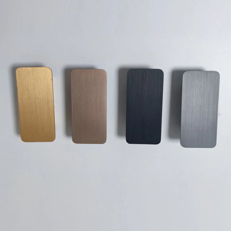 LED Wall Sconce Rectangular Aluminium & Glass, Small 15cm or Large 20cm | Nordic Minimalist | Hardwired, 3 Light Colours