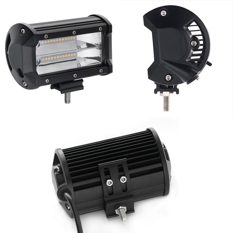 LED Work Light Pods 72 W Waterproof Spotlight with Adjustable Bracket