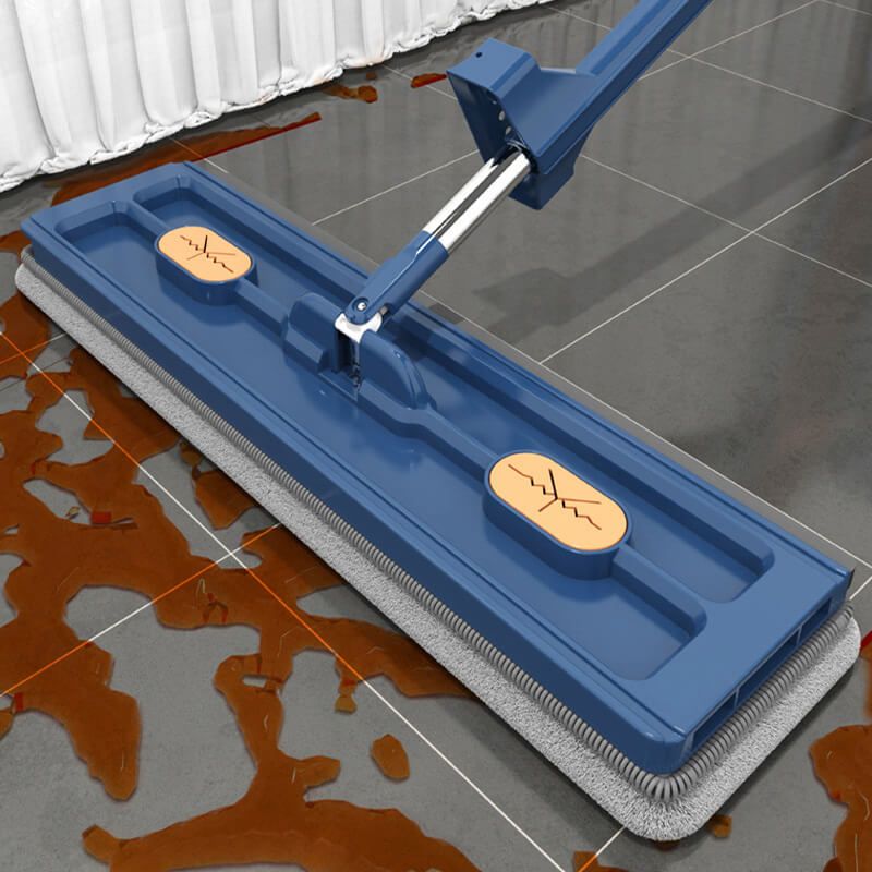 Large Flat Mop | 42cm Microfibre Floor Mop with 2 Washable Pads