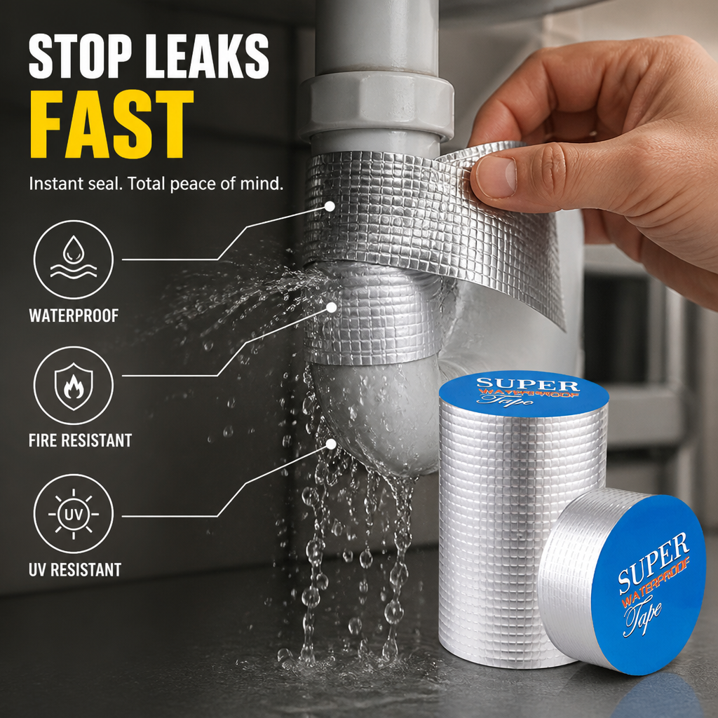 Leak Sealant Tape Waterproof Butyl Rubber with UV Resistant Aluminium