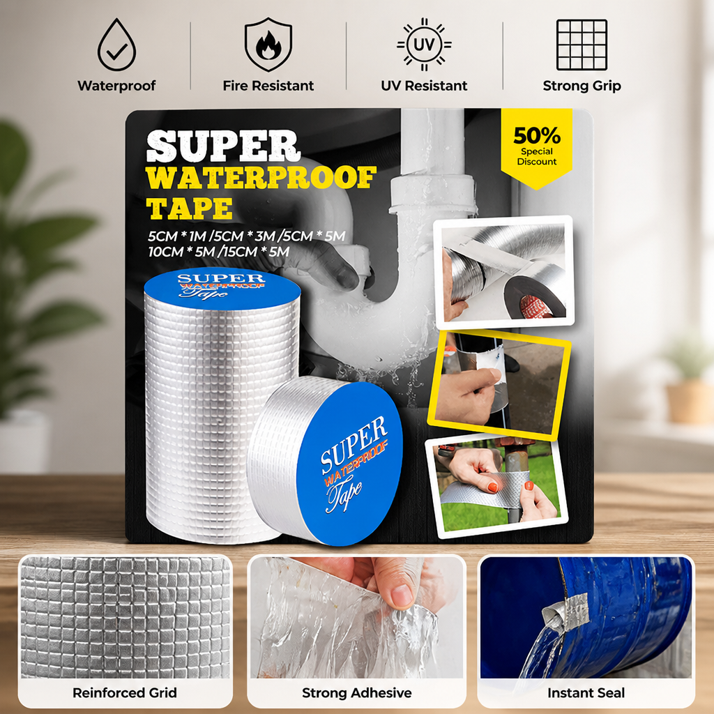 Leak Sealant Tape Waterproof Butyl Rubber with UV Resistant Aluminium