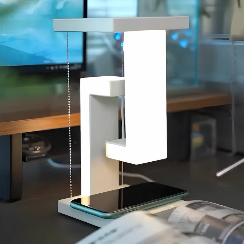 Levitating Lamp Wireless Charger | Zone Lighting LED, 350 Lumen | Wired & Wireless Charging, Touch Control, USB Powered