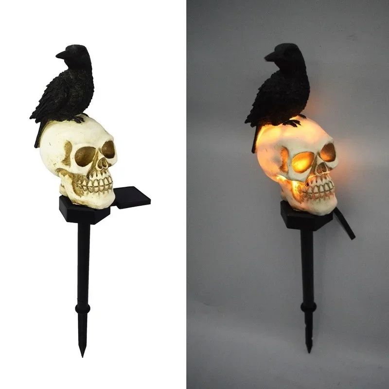 Light-Up Skeleton Ghost Decoration Halloween | Glowing LED Grimace Design | Weather-Resistant Outdoor Yard Prop