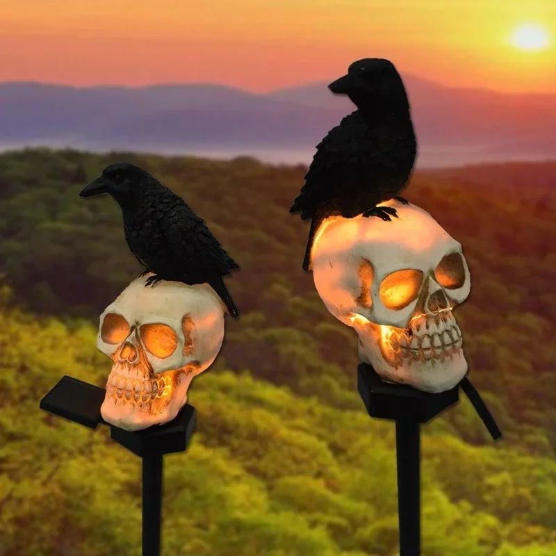 Light-Up Skeleton Ghost Decoration Halloween | Glowing LED Grimace Design | Weather-Resistant Outdoor Yard Prop