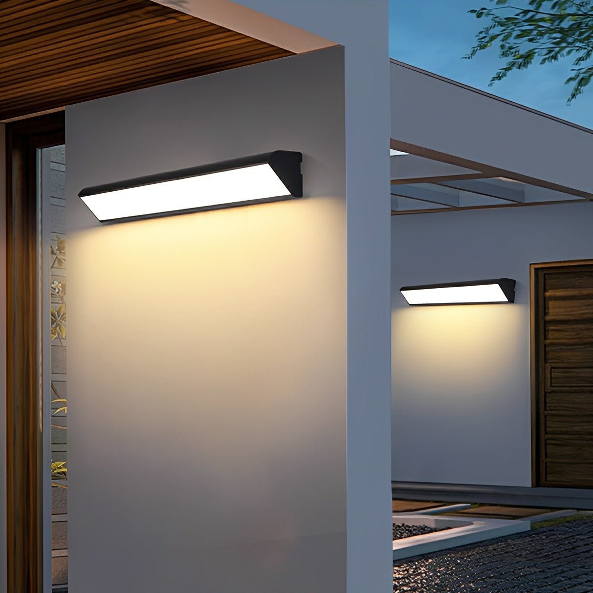 Linear LED Outdoor Wall Light Aluminium | COB LED with Stepless Dimming 3000K-6000K | IP65 Waterproof for Garden & Patio