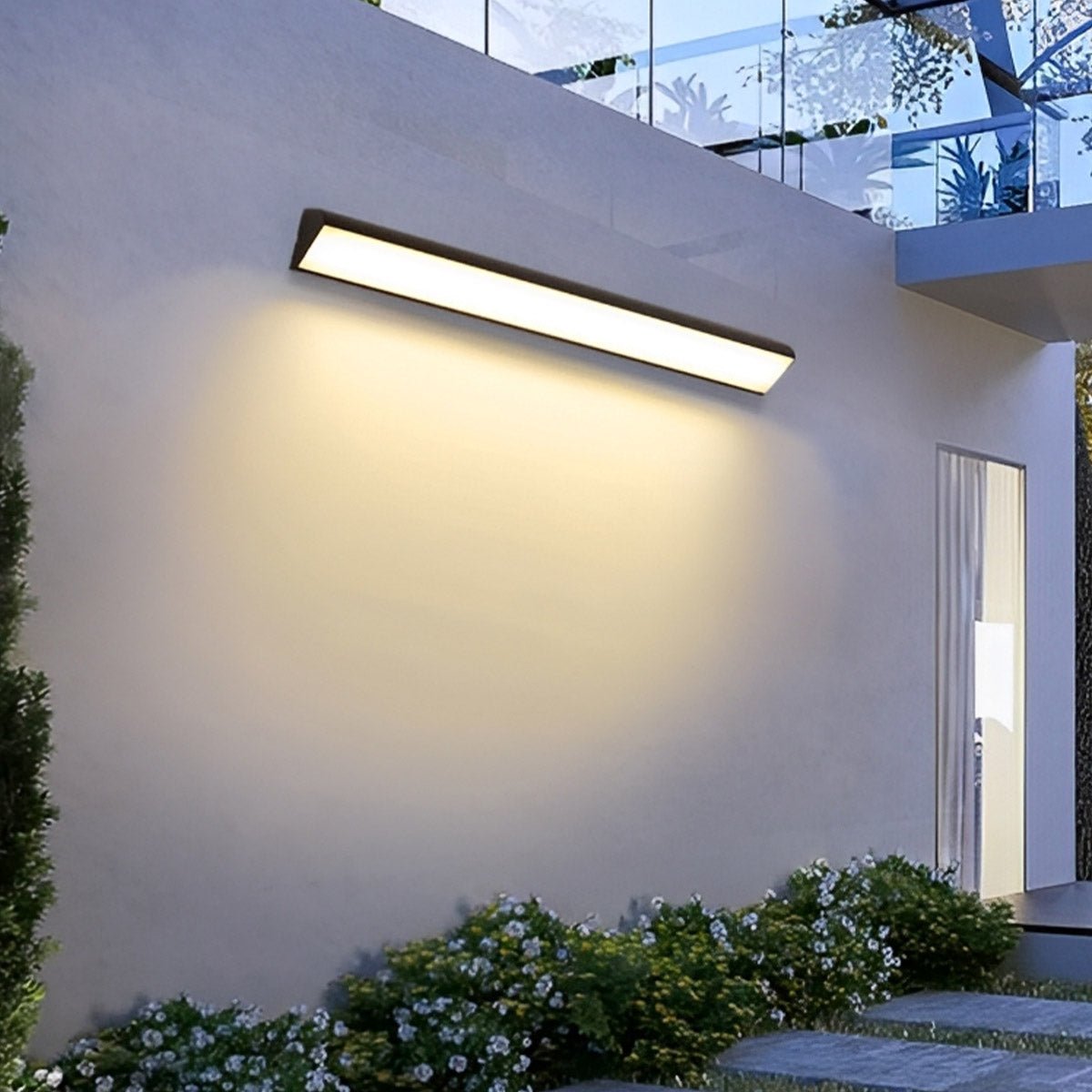 Linear LED Outdoor Wall Light Aluminium | COB LED with Stepless Dimming 3000K-6000K | IP65 Waterproof for Garden & Patio