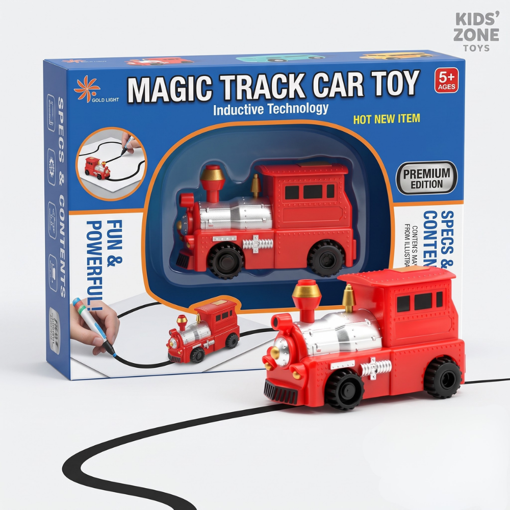 Magic Track Car Toy | Line Following Train With A Marker Pen