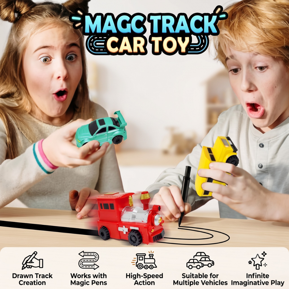 Magic Track Car Toy | Line Following Train With A Marker Pen