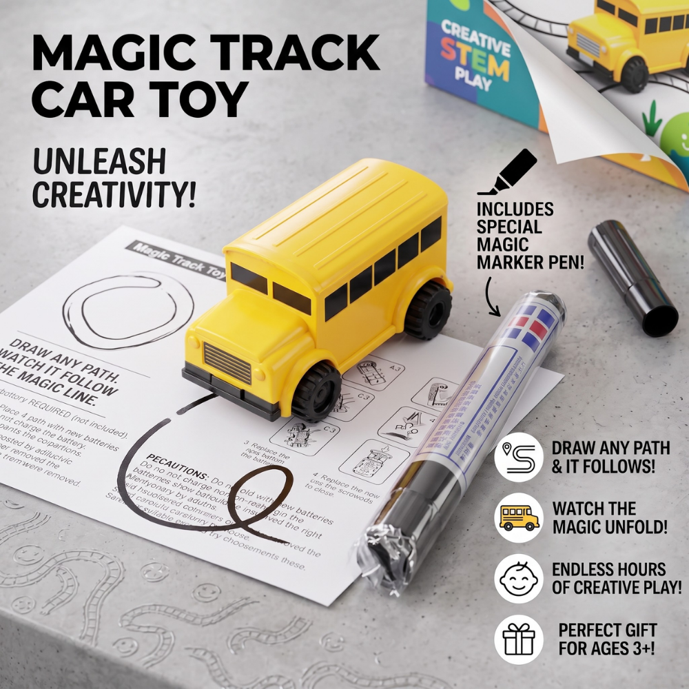 Magic Track Car Toy | Line Following Train With A Marker Pen
