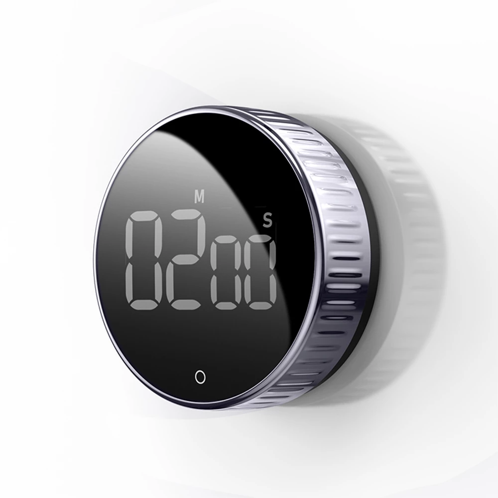 Magnetic Digital Timer LED Clock | 99-Minute Countdown Timer, 3 Volume Settings | Mirrored LED Display, Sticks to Metal