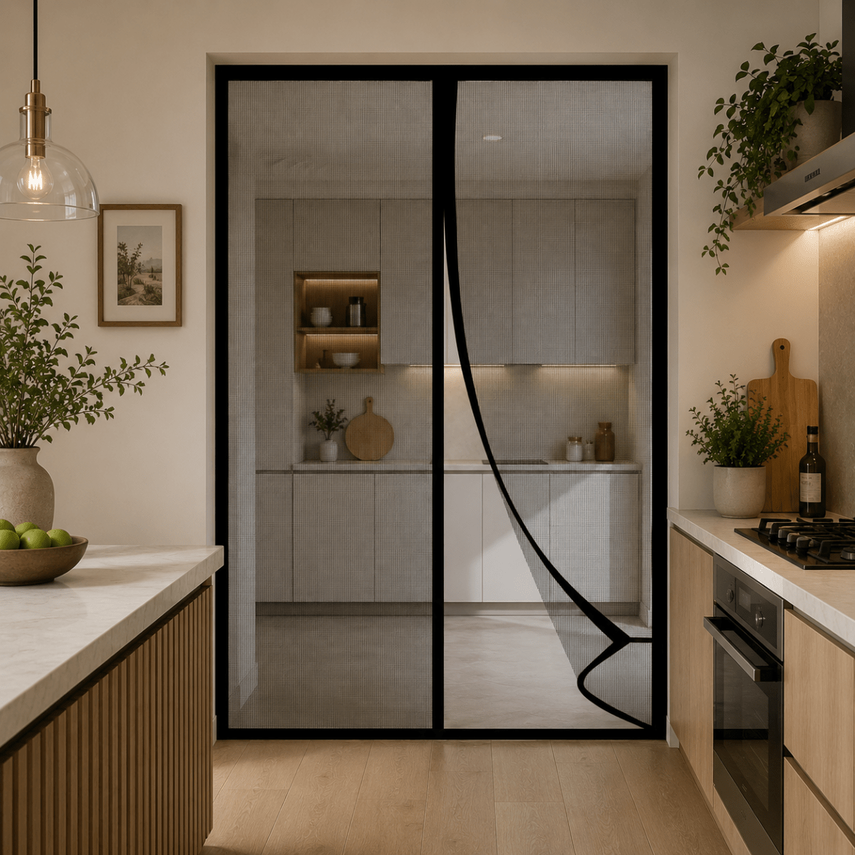 Magnetic Door Curtain | Insect Mesh Screen