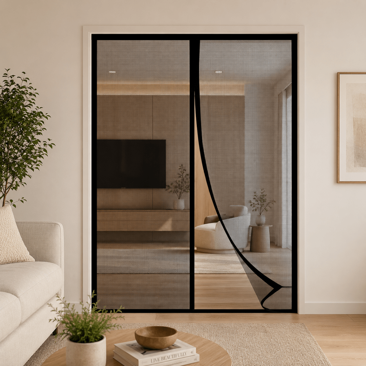 Magnetic Door Curtain | Insect Mesh Screen