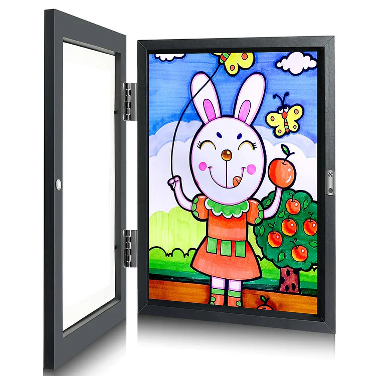 Magnetic Picture Frame Lightweight Impact-Resistant with 150-Artwork Capacity