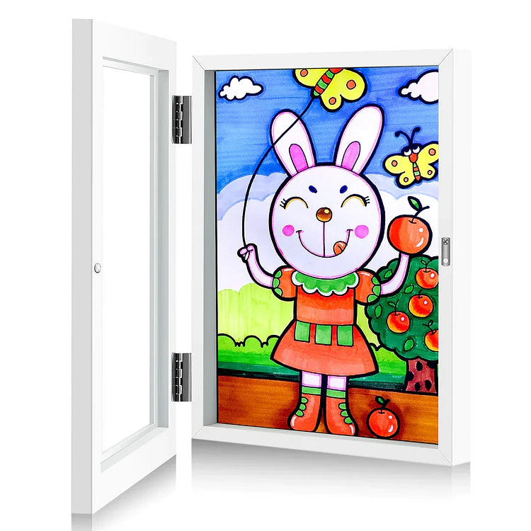 Magnetic Picture Frame Lightweight Impact-Resistant with 150-Artwork Capacity