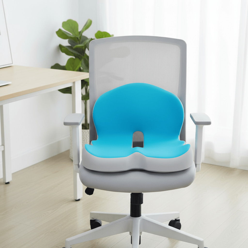 Memory Foam Pillow | Contoured Seat Cushion with Side Wings