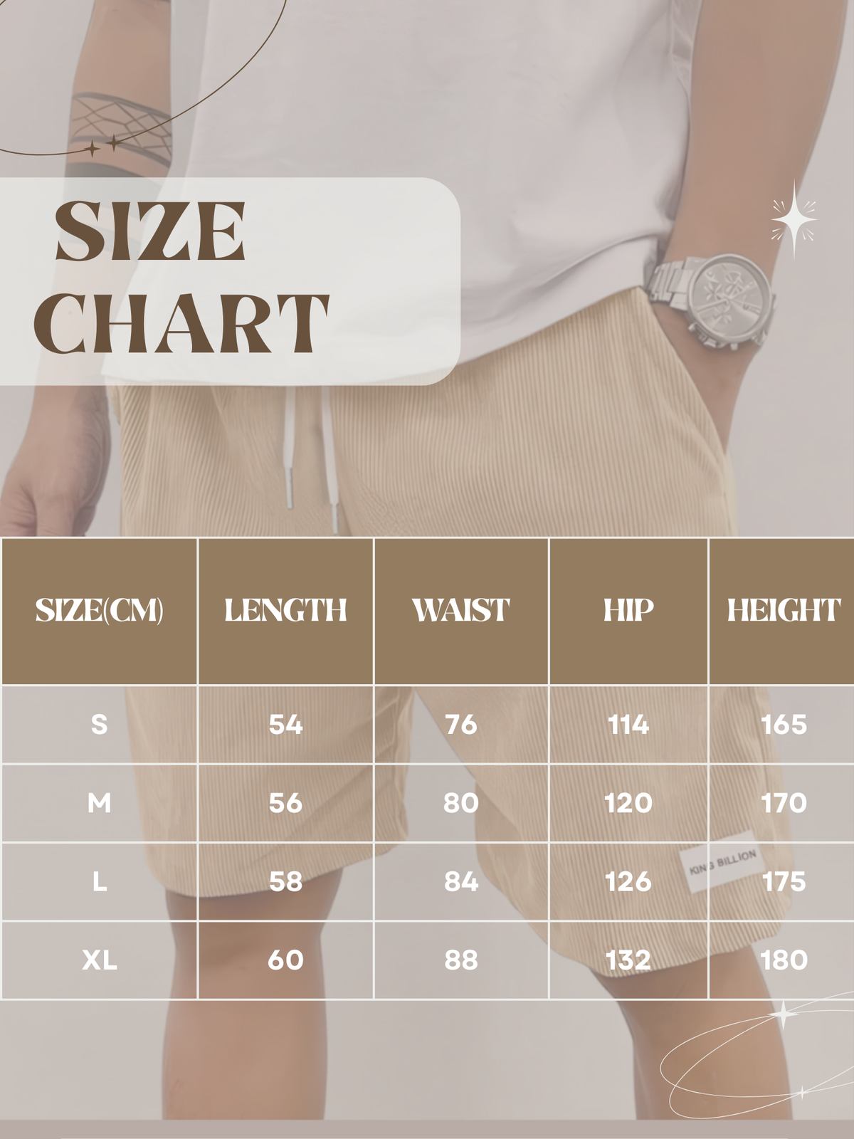 Men's Knee-Length Shorts - Relaxed Fit - Ribbed - Drawstring - Side Pockets