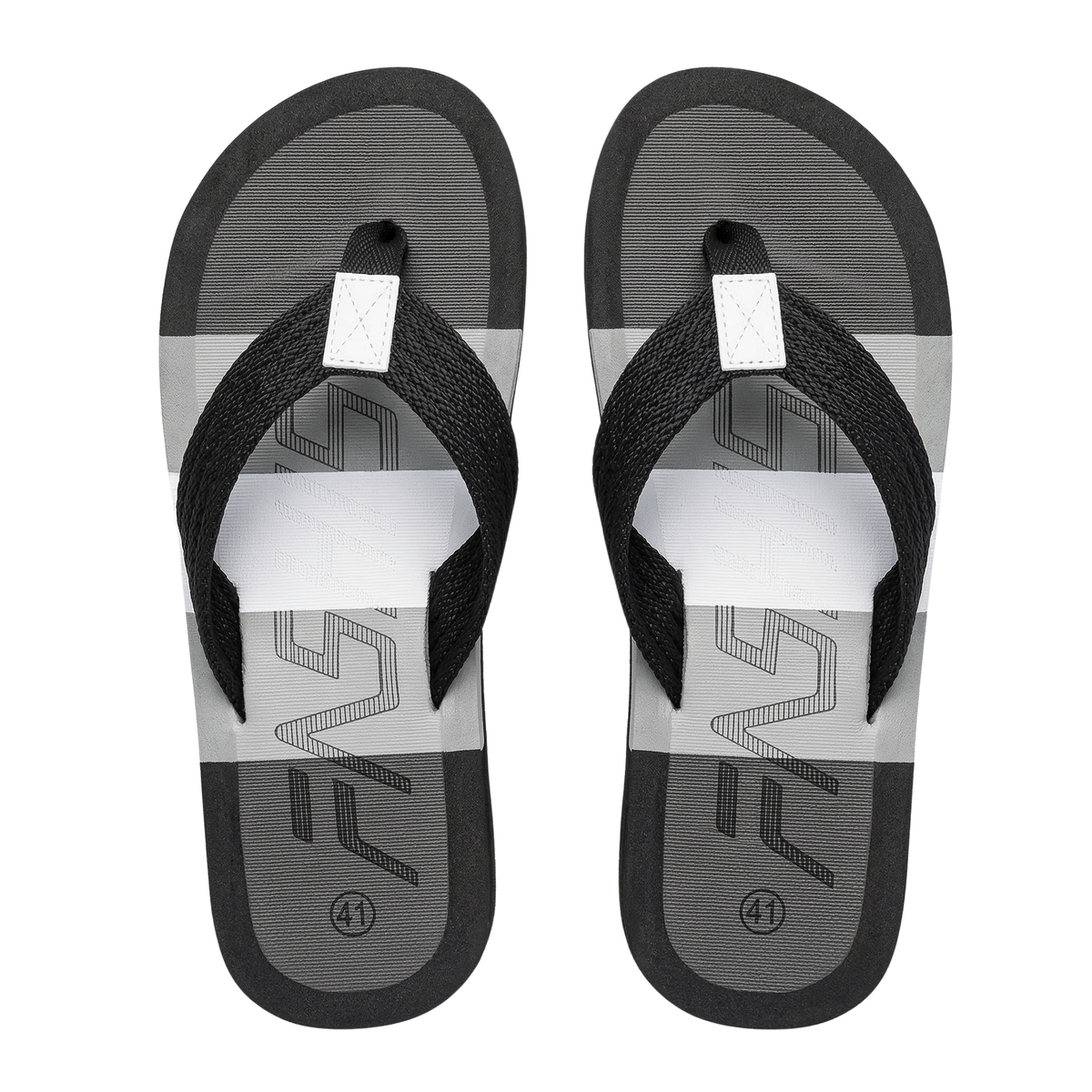 Men's Sandals with Woven Straps - Slip-On Design - Textured Footbed - Flexible Outsole