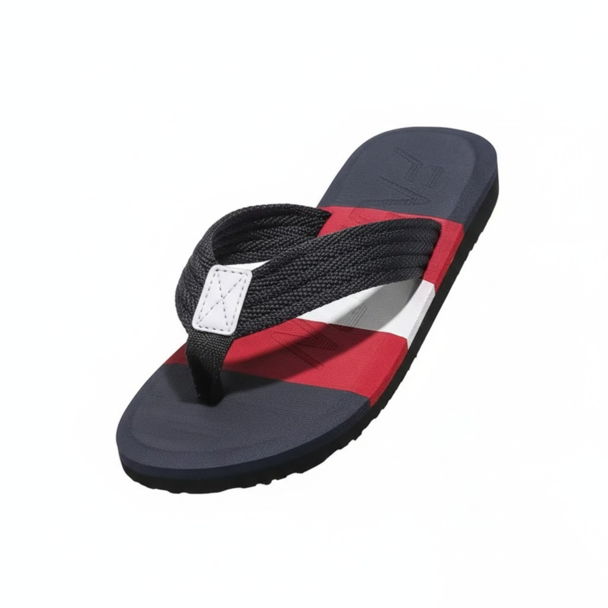 Men's Sandals with Woven Straps - Slip-On Design - Textured Footbed - Flexible Outsole