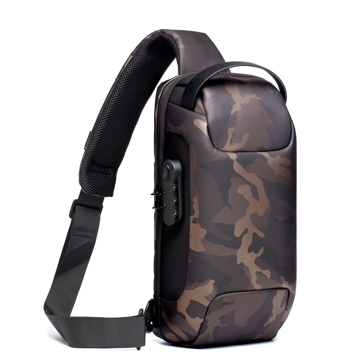 Men's Travel Tablet Backpack - Waterproof Fabric - Anti-Theft - USB Port