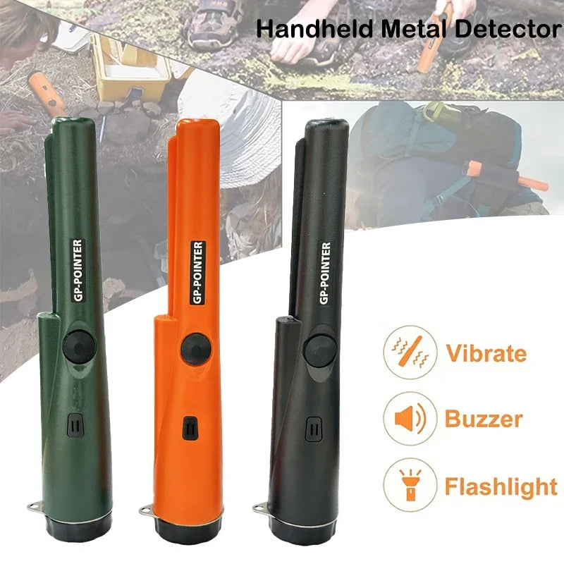 Metal Detector Pinpointer Handheld | 360° Side-Scan & Pinpoint Tip | Waterproof Gold, Coin & Relic Finder Tool