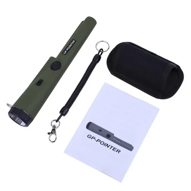 Metal Detector Pinpointer Handheld | 360° Side-Scan & Pinpoint Tip | Waterproof Gold, Coin & Relic Finder Tool
