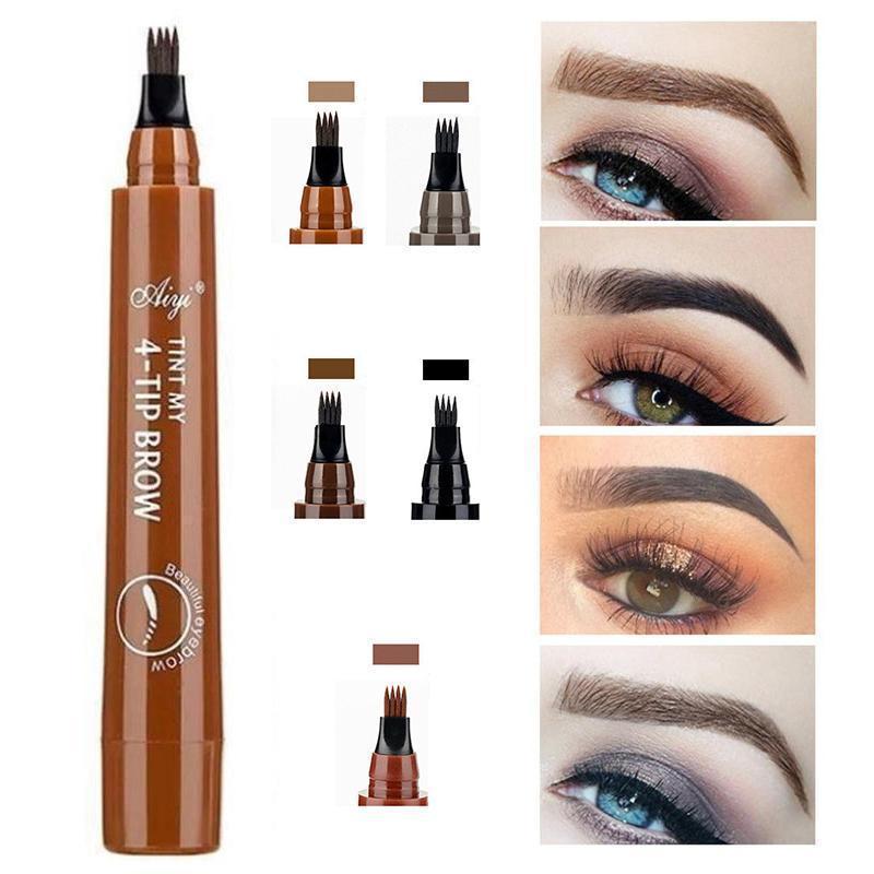 Microblading Brow Pen | Four-Pronged Tip for Hair-Stroke Precision | Waterproof, Smudge-Proof Finish Lasts All Day