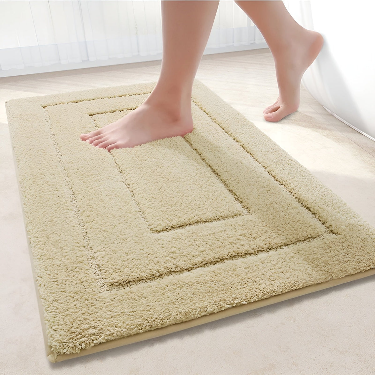 Microfiber Bath Mat | Soft Non-Slip Plush Rug